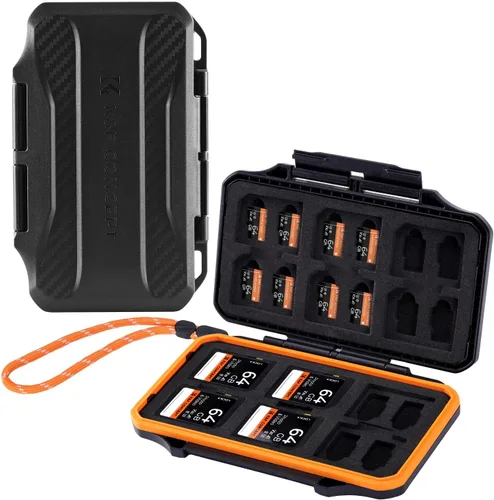 Vista 12 de K&F CONCEPT Estuche de 29 ranuras para tarjetas de memoria, estuche de transporte para tarjetas SD, CF, CFexpress, Micro SD, Nano SIM y Micro SIM