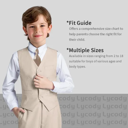 Vista 89 de Conjunto de chaleco para niños, trajes formales, trajes de boda, ropa de vestir
