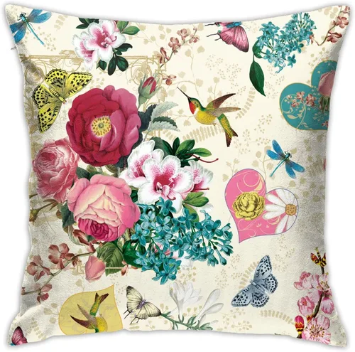 Vista 14 de VARUN Fundas de almohada abstractas con diseño de mandala y flores, fundas de almohada cuadradas para decoración del hogar, sofá, automóvil
