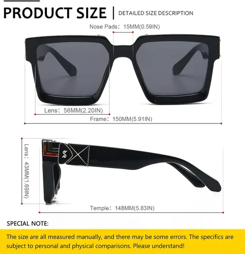 Vista 4 de SHEEN KELLY Gafas de sol rectangulares retro para mujeres y hombres, cuadradas, vintage, gruesas, graduales, lujosas, gafas doradas