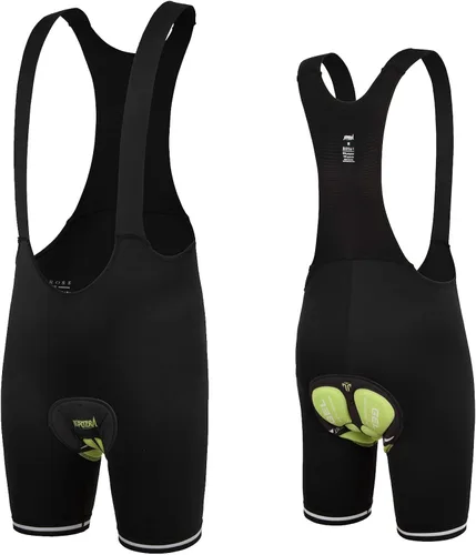 Vista 2 de JEPOZRA Pantalones cortos de ciclismo acolchados para bicicleta de montaña para hombre, pantalones cortos de compresión con cojín de silicona