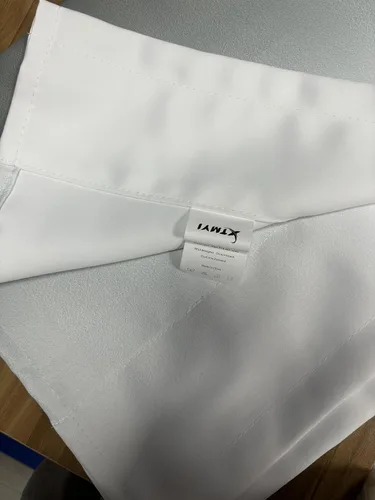 Vista 5 de XTMYI Cortinas Cubiertas para Debajo del Fregadero para Gabinete Negro, Modernas Cortinas Ombre Impermeables para Ventana Pequeña de Baño Cocina
