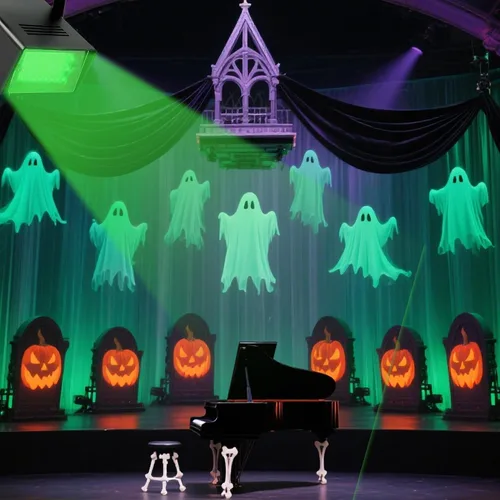 Vista 6 de Luces estroboscópicas LED verdes ajustables con control de velocidad para escenario, luces estroboscópicas de baile con 24 LED superbrillantes