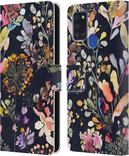 Vista 19 de Head Case Designs Officially Licensed Ninola Beige Wild Grasses Leather Wallet Case Compatible with Samsung Galaxy A07 4G