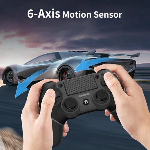 Vista 5 de Ubsvaky Wireless Controller for PS4, Wired P-4 Pro Controller with Paddles, Black P-4 Controller Accessories, P-4 Accessories Perfect Adaptive Full