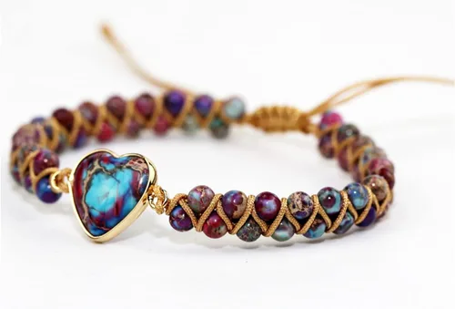 Vista 2 de ZOSOJONA Women Handmade Boho Wrap Bracelets Natural Stone Variety Beads Strand Bracelet