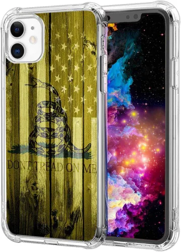 Vista 19 de CARLOCA Funda compatible con iPhone 11 Pro, patrón de grano de madera negro y rojo transparente con diseño de plástico transparente para iPhone 11