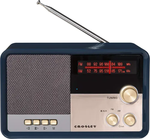 Vista 7 de Crosley CR3036D-CL Tribute Vintage Radio Bluetooth AM/FM, Charcoal