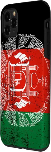 Vista 2 de iPhone 11 Pro Max Grunge bandera de Afganistán Vintage South Asia Pashto Dari estuche de regalo