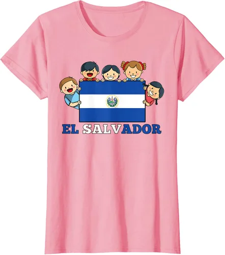 Vista 12 de Camiseta salvadoreña del Mes de la Herencia Hispana con la bandera de El Salvador para niños, Negro