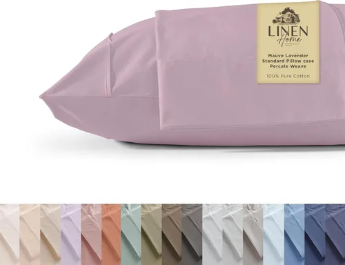 Vista 43 de Fundas de almohada 100% algodón percal con encaje fluer tamaño Queen/estándar, color blanco, 2 piezas de fundas de almohada, ropa de cama fuerte