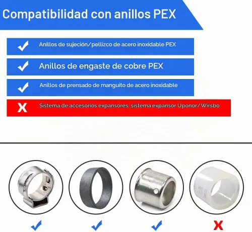 Vista 6 de 15 piezas de accesorios PEX de 1/2 pulgada, juego de acoplamientos rectos de codo TEE, combinación de accesorios de PEX de latón con Tees, codos