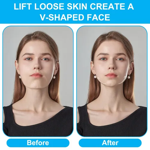 Vista 3 de 240 cintas para levantamiento facial, cinta invisible para levantamiento de ojos, cinta facial para levantar y apretar instantáneamente la piel