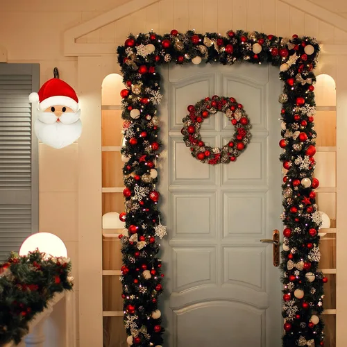 Vista 4 de Mudder Cubiertas de luz de porche de Navidad, decoración al aire libre, gnomo, cubiertas de luz de Navidad para porche, garaje, puerta delantera