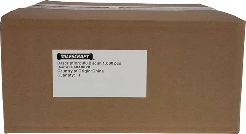 Vista 2 de Milescraft 5434#0 Galletas de madera dura (paquete de 1000) - Para uso en unión de madera, carpintería y manualidades. Funciona con carpinteros