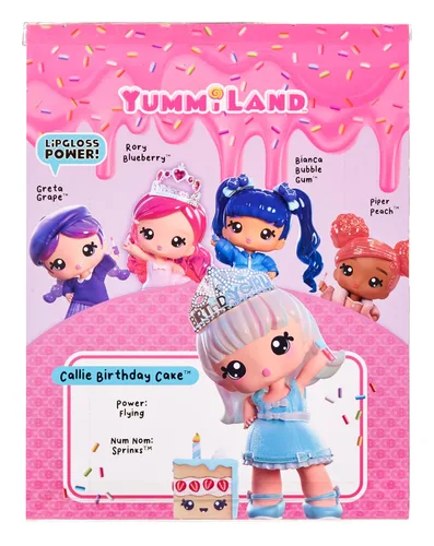Vista 3 de Yummiland Muñeca grande + Lipgloss Pet - Pastel de cumpleaños
