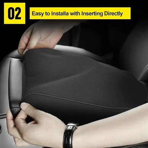 Vista 3 de AOMSAZTO Fundas de consola para Toyota Corolla 2020-2026, fundas para reposabrazos de tela elástica Corolla
