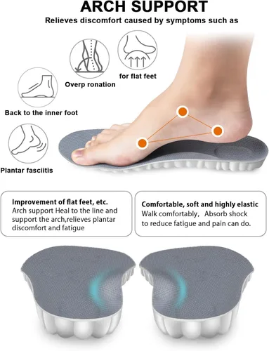 Vista 17 de Plantillas 4D Cloud para mujeres y niños, plantillas de soporte de arco, plantillas de espuma viscoelástica, plantillas de zapatos deportivos