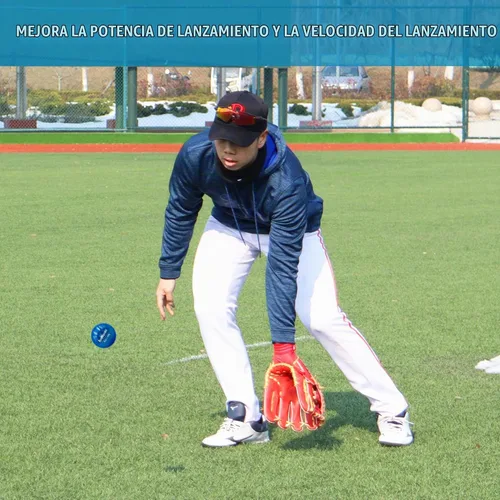 Vista 7 de SunNordic 6 Pack Smooth Weighted Baseball Set with Resistance Band 3.5-53oz, Variable Weight Plyometric Baseballs with Pump & Carry Bag, Improved
