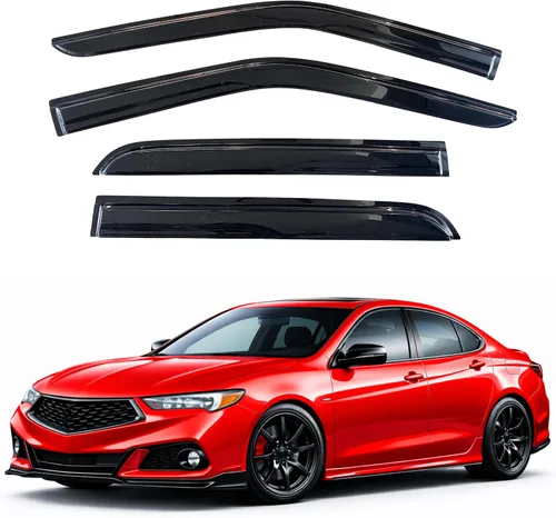 Vista 112 de KPY Moldura deflectora de viento con protección contra la lluvia compatible con Mazda CX-3 2016-2021 (CX3), 4 unidades, para ventana lateral