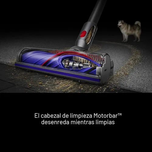Vista 3 de Dyson Aspiradora inalámbrica V8, limpia suelos duros y alfombras, desenreda, se convierte en portátil, 115AW, 2 modos de potencia, hasta 40 minutos¹