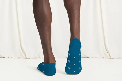 Vista 4 de MeUndies Calcetines tobilleros de algodón elástico - Tela exclusiva de Tienda