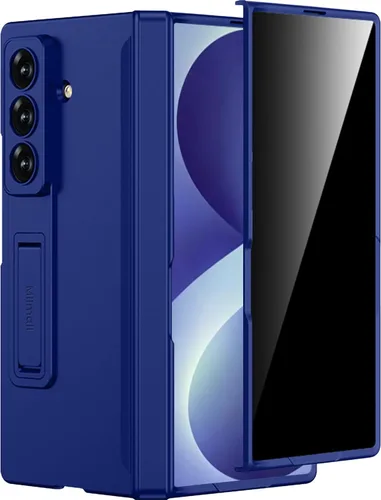 Vista 10 de Miimall - Funda para Samsung Galaxy Z Fold 4 con pantalla de privacidad, soporte ajustable integrado y protección magnética de bisagra, funda