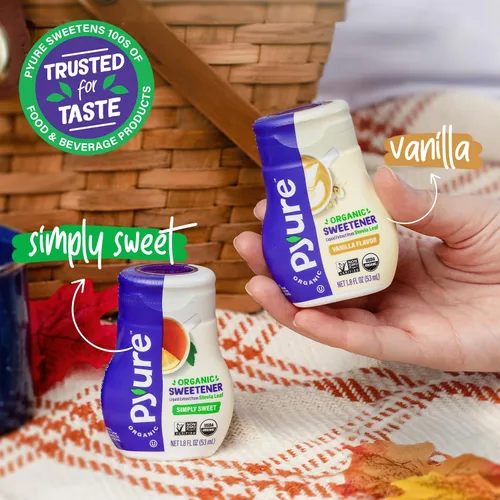 Vista 8 de Pyure Líquido orgánico stevia gotas dulcificante, simplemente dulce, 1.8 onza líquida