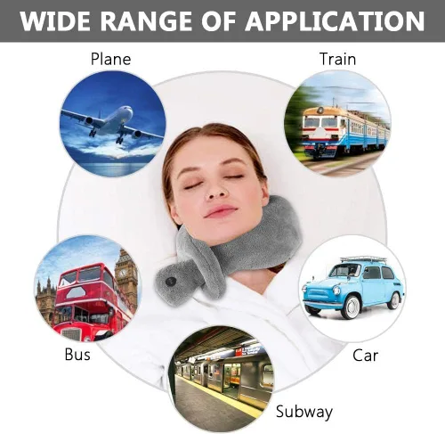 Vista 2 de Almohada de masaje para el cuello, almohada vibratoria para el cuello, almohada vibratoria inalámbrica, almohada de masaje para el cuello, cojín