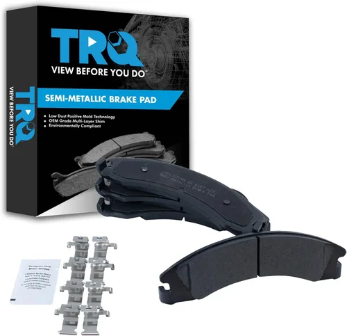 Vista 74 de TRQ Pastillas de freno delanteras semi metálicas compatibles con Ford Expedition 2018-2021 F-150 2018-2020 Lincoln Navigator 2018-2022