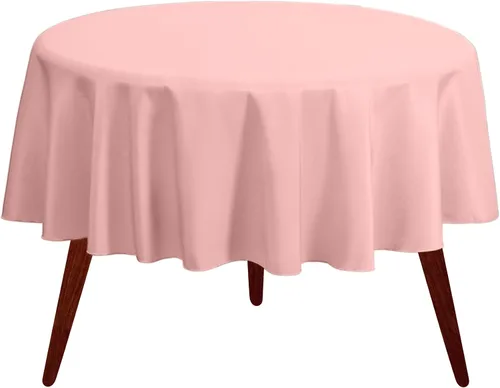 Vista 21 de Gee Di Moda Mantel redondo verde manzana de 70 pulgadas para mesas redondas de 24 a 48 pulgadas, tela lavable resistente, para mesa de bufé, fiesta