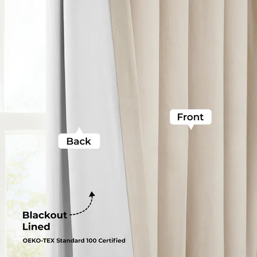 Vista 9 de HPD Half Price Drapes Cortinas Opacas Térmicas de Terciopelo Signature para Sala de Estar de 63 Pulgadas de Largo (1 Panel) con Bolsillo para Barra