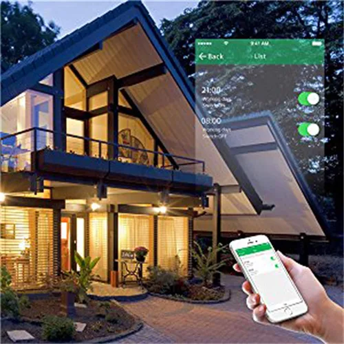 Vista 7 de Jinvoo Interruptor de luz táctil inteligente WiFi de pared, control remoto para teléfono inteligente, compatible con iOS y Android, con Alexa Echo
