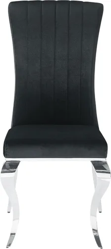 Vista 5 de Coaster Home Furnishings - Betty - Juego de sillas de comedor tapizadas en terciopelo - Silla auxiliar sin brazos con patas de metal curvadas