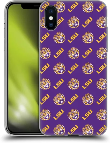Vista 23 de Head Case Designs Funda de gel suave con licencia oficial de la Universidad Estatal de Louisiana LSU Camou compatible con Apple iPhone 7 Plus/iPhone