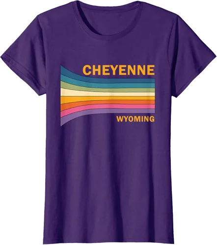 Vista 9 de Retro Vintage 70s Cheyenne Wyoming camiseta