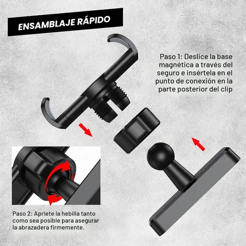 Vista 5 de Soporte magnético para teléfono para gimnasio, potente base magnética N52, soporte magnético ajustable multiángulo para teléfono, accesorios