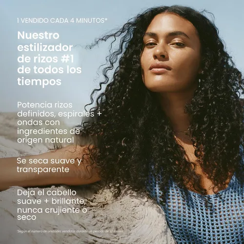 Vista 6 de Briogeo Curl Charisma Rice Amino + Crema Definidora de Aguacate Sin Enjuague, Humectante Estilizador Capilar Anti-Frizz, Crema Sin Enjuague