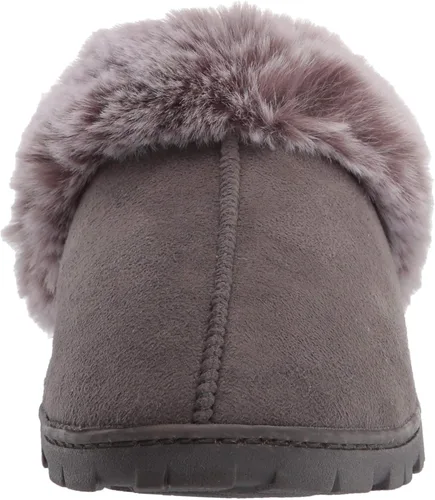 Vista 7 de Jessica Simpson. - Zueco de piel sintética para mujer, pantuflas cómodas y peludas para interiores con espuma viscoelástica.