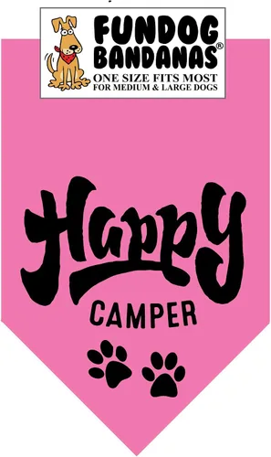Vista 3 de Happy Camper - Bandana para perros pequeños de menos de 20 libras, naranja quemado