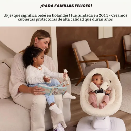 Vista 6 de UKJE Funda protectora para bebé compatible con MamaRoo 4 Old Model Before 2022 de 4moms, suave y lavable para columpio de bebé, se adapta a Mama Roo