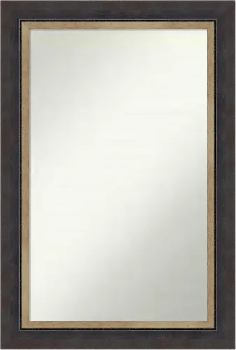 Vista 110 de Amanti Art Espejo personalizado, espejo de baño negro Astor, espejo de pared o espejo de tocador de baño sobre el fregadero (25 x 25 pulgadas)
