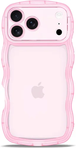 Vista 53 de Anuck Funda para iPhone 13 Pro con borde ondulado, diseño trasero transparente, agarre antideslizante, forma de marco rizado ondulado, a prueba