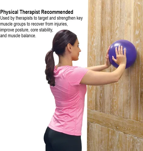 Vista 3 de Balego® Mini bola de Pilates, morado, 9 pulgadas