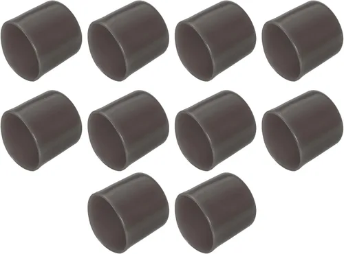 Vista 133 de uxcell 10 tapas de goma para extremos de 0.591 in de identificación, tapa de extremo redondo, protectores de rosca de tornillo, color negro