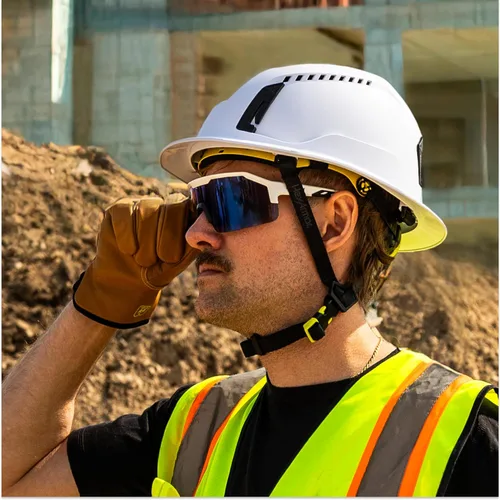 Vista 9 de HexArmor Shockwave Gafas de seguridad para trabajo ANSI Z87+, UV, antivaho, polarizadas
