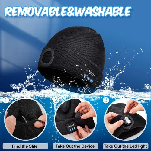 Vista 6 de KEZKALS Regalos para el día de San Valentín para él y ella, gorro LED Bluetooth, regalos de San Valentín para hombres, mujeres, él, marido, regalos
