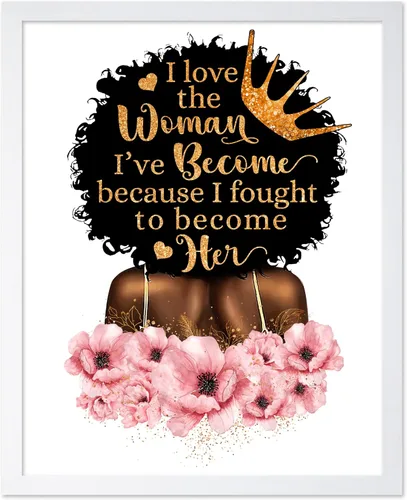 Vista 19 de Poster Master Póster motivacional vintage, impresión inspiradora retro, regalo para chica afro, amiga, reina negra, mujer afroamericana