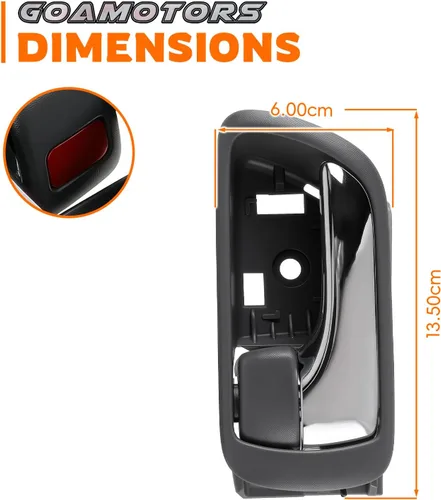 Vista 5 de GoaMotors Manijas interiores interiores para puertas compatibles con Toyota Camry 2002-2006, 1 par de manijas delanteras y traseras para el lado