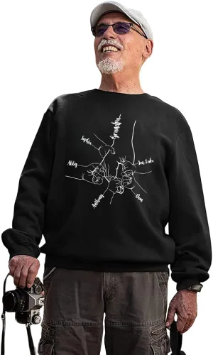 Vista 2 de Camiseta personalizada para abuelo, papá, nietos con nombre, regalos personalizados para papá y papá, regalos para el día del padre, abuelo.